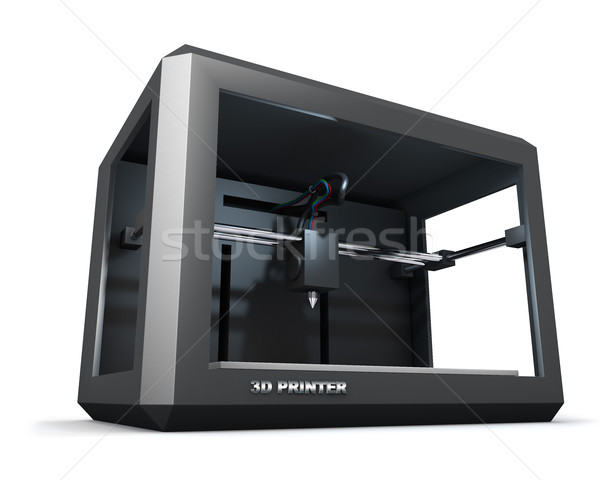 Modern 3D printer isolated on white background. Stock photo © tuulijumala