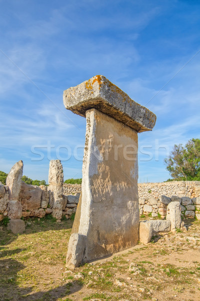 Taula megalithic monument in Torralba den Salord, Menorca, Spain Stock photo © tuulijumala