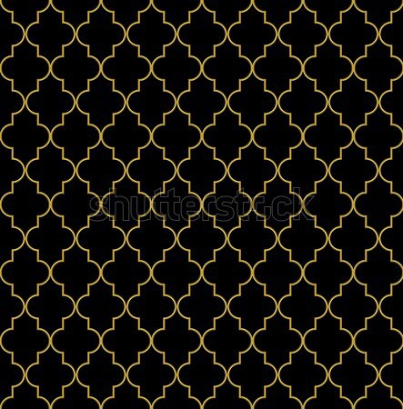 Seamless golden oriental window grille Stock photo © tuulijumala
