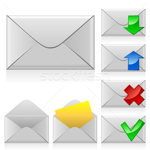 Mail vector iconen gesloten envelop Stockfoto © tuulijumala