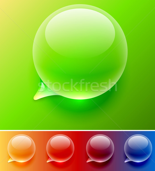 Water drop speech balloon vector template. Stock photo © tuulijumala