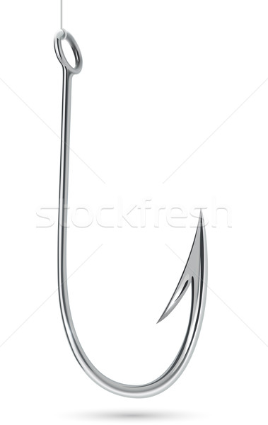 Steel fishhook isolated on white background Stock photo © tuulijumala