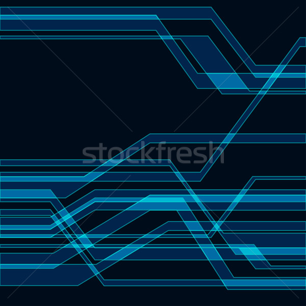 Abstract blue intersecting stripes technology background with co Stock photo © tuulijumala