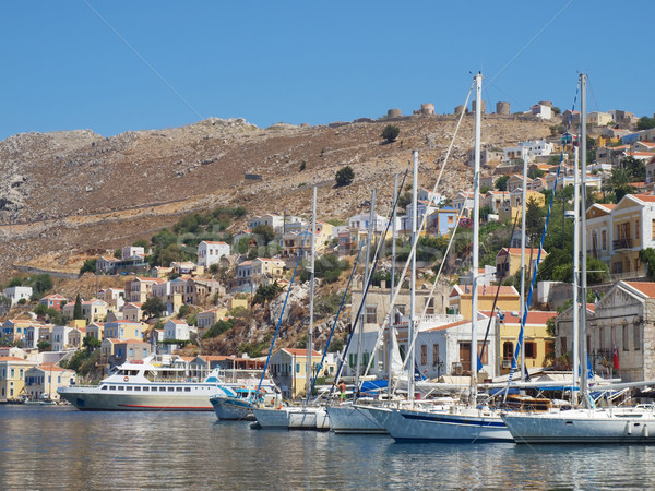 Symi town moorage Stock photo © tuulijumala