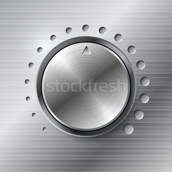 Metallic volume rotating knob. Stock photo © tuulijumala