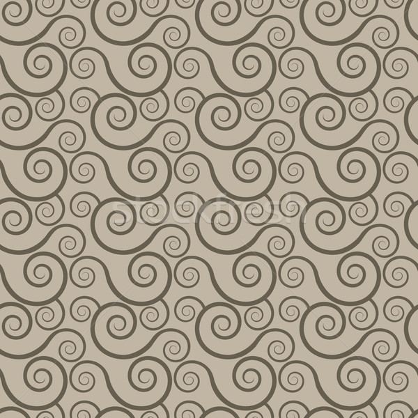 Absztrakt végtelenített spirál örvények vektoros minta nyomtatott Stock fotó © tuulijumala