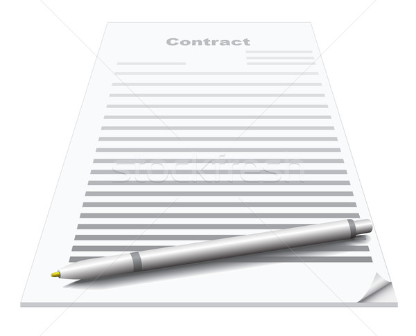 Contract with pen on it concept image. Stock photo © tuulijumala