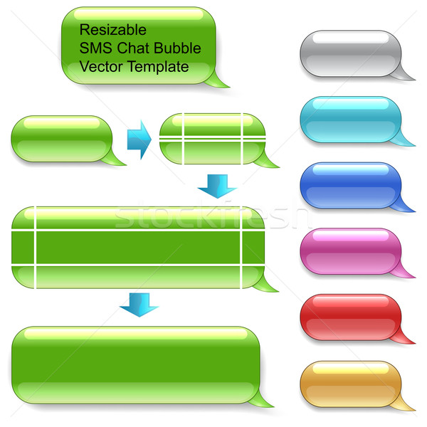 Resizable SMS chat vector template Stock photo © tuulijumala