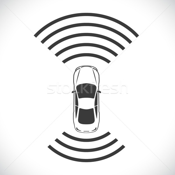 Driverless robotic car shape concept vector illustration. Stock photo © tuulijumala