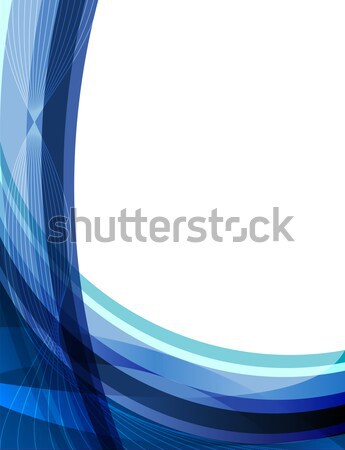 Abstract blue curvy stripes background with copy space. EPS10 fi Stock photo © tuulijumala