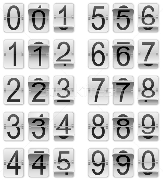 Witte mechanisch scorebord vector sjabloon geïsoleerd Stockfoto © tuulijumala