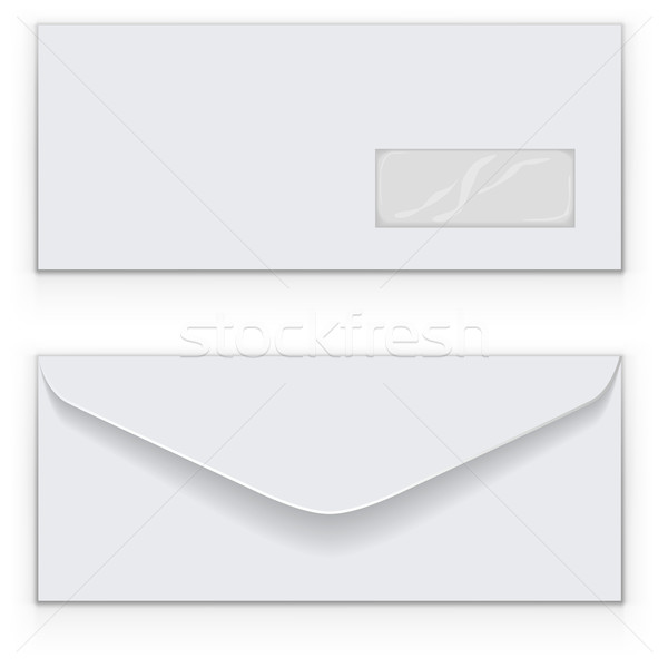 Blank white business envelop vector template. Stock photo © tuulijumala