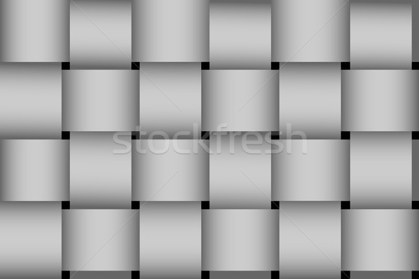 Stock photo: Seamless greyscale braided stripes vector pattern.