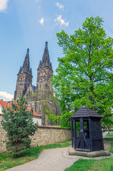 View on St. Peter & Paul Church from Vysehrad Park Stock photo © tuulijumala