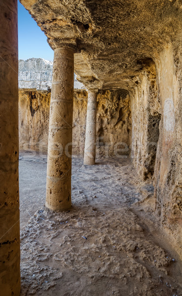 Interior of the Paphos necropolis known as Tombs of the Kings, C Stock photo © tuulijumala