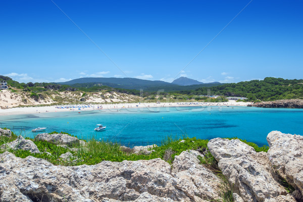 Arenal de Son Saura beach at Menorca island, Spain. Stock photo © tuulijumala