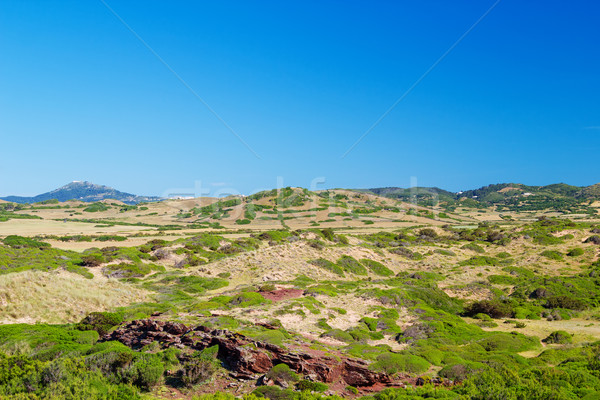 Stock photo: Menorca Island landscape in sunny day, Balearic Islands, Spain.