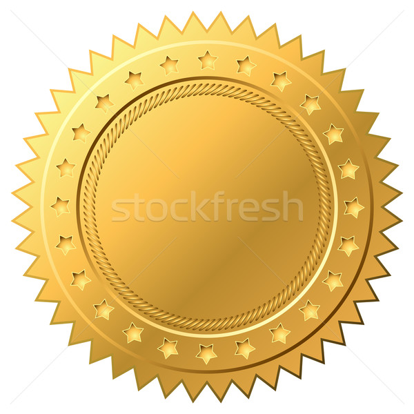 Stockfoto: Gouden · label · vector · sjabloon · geïsoleerd · witte