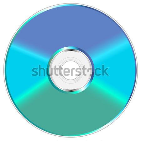 Kék zöld CD fényes zene technológia Stock fotó © tuulijumala