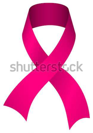 Roze borstkanker bewustzijn lint geïsoleerd witte Stockfoto © tuulijumala