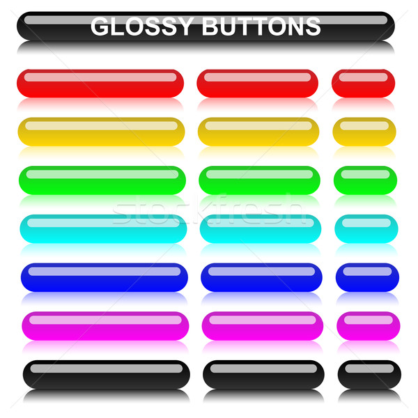 Glossy rounded elongated varicolored buttons Stock photo © tuulijumala
