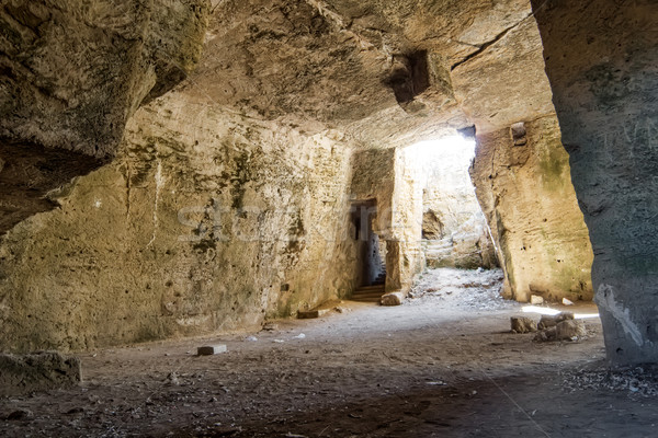 Inside of Agia Solomoni Catacomb at Paphos, Cyprus. Stock photo © tuulijumala