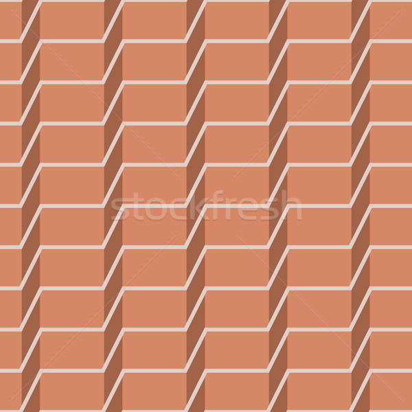 Abstract seamless flat design 3D brick illusion vector backgroun Stock photo © tuulijumala
