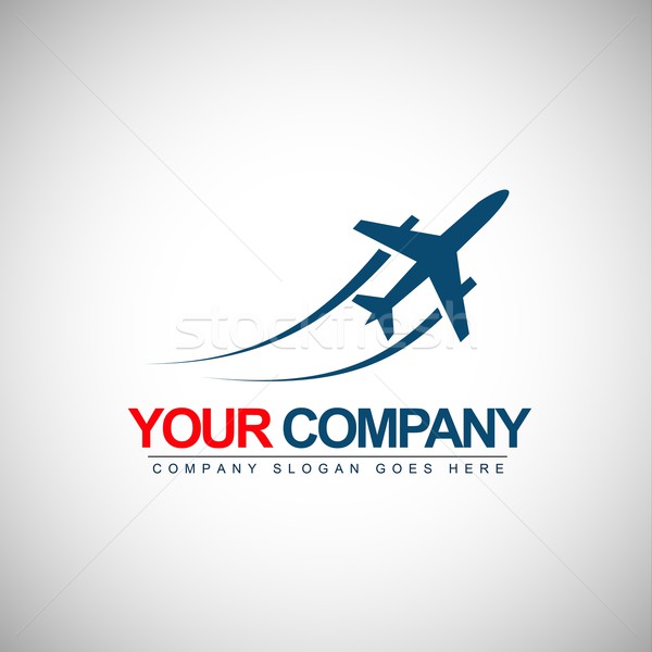 Vliegtuig logo ontwerp vector vorm vliegtuig Stockfoto © twindesigner