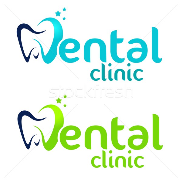 Dental logo design dentista logo clinica creativo Foto d'archivio © twindesigner