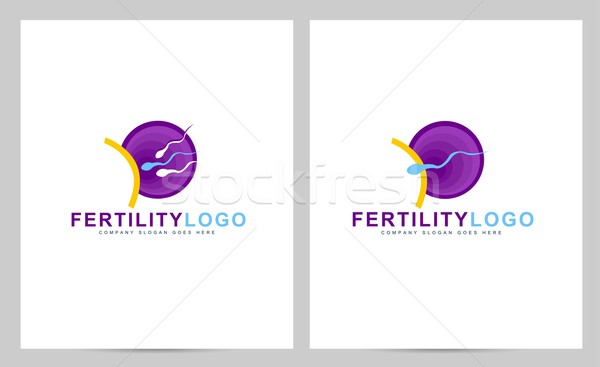 Płodność logo twórczej ciąży kliniki wektora Zdjęcia stock © twindesigner