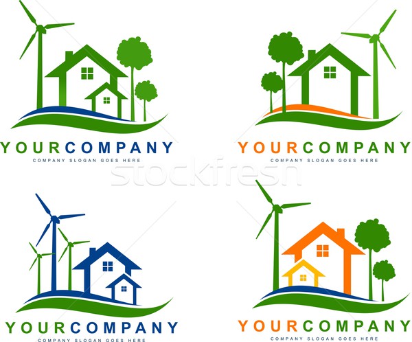 зеленый Эко электроэнергии Устойчивое ветер энергии Сток-фото © twindesigner