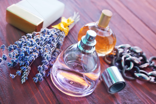Parfüm kadın vücut cam şişe kadın Stok fotoğraf © tycoon