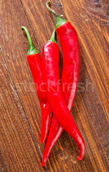 Chile pimientos fondo cocina espacio rojo Foto stock © tycoon