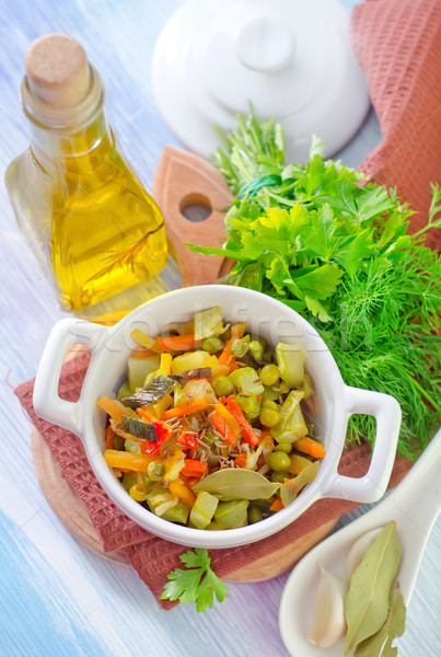 Légumes alimentaire bois vert dîner [[stock_photo]] © tycoon