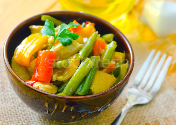 Fresh vegetable stew in the bowl Stock photo © tycoon