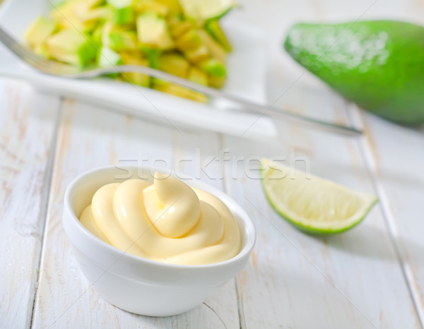 [[stock_photo]]: Blanche · sauce · santé · cuisine · restaurant · studio