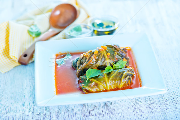 dolma with tomato sauce Stock photo © tycoon