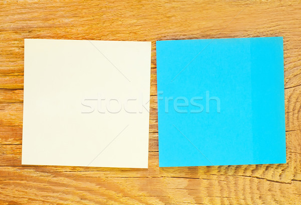 Colore nota carta legno spazio blu Foto d'archivio © tycoon
