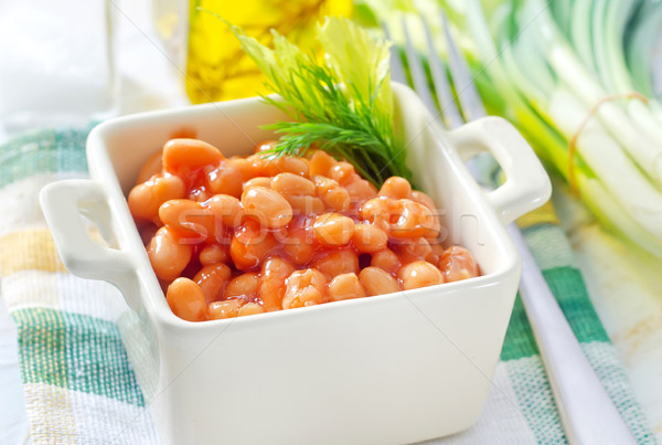 white bean with tomato sauce Stock photo © tycoon