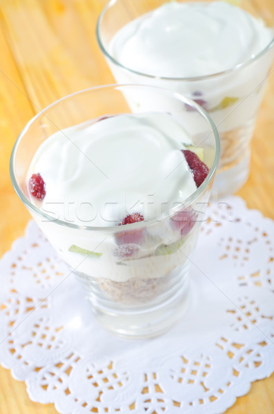 oat flakes with yogurt Stock photo © tycoon