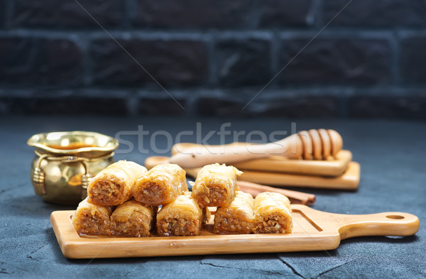 Deserto dadi miele alimentare torta cafe Foto d'archivio © tycoon
