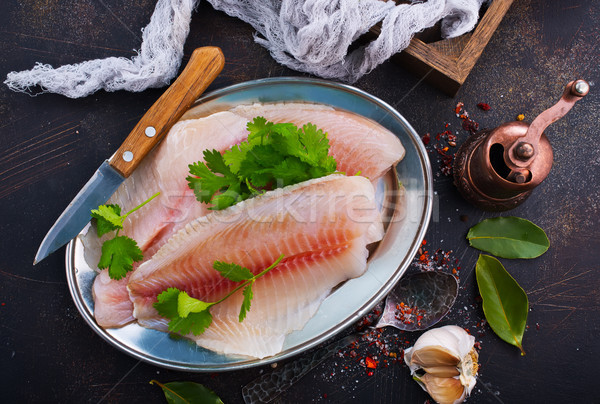 raw fish fillet  Stock photo © tycoon