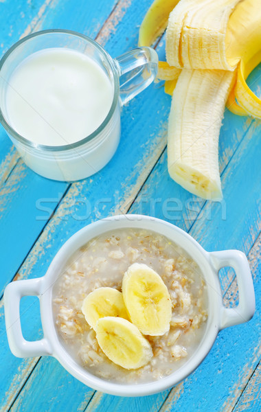oat flakes with banana Stock photo © tycoon