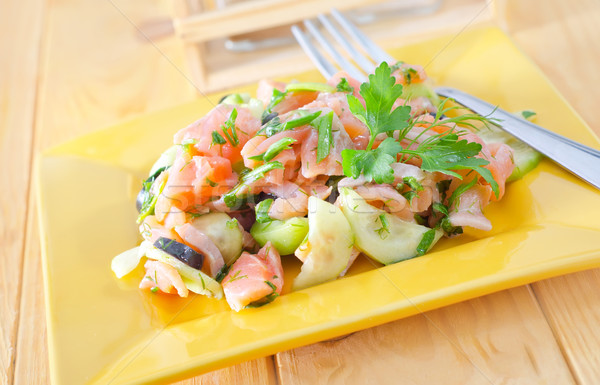 salad with salmon Stock photo © tycoon