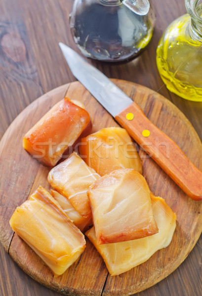 smoked fish on board Stock photo © tycoon