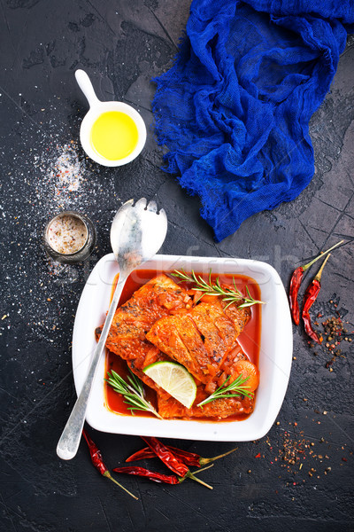 fish with tomato sauce  Stock photo © tycoon