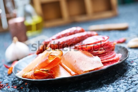 Cukor barnacukor tál asztal csoport eszik Stock fotó © tycoon