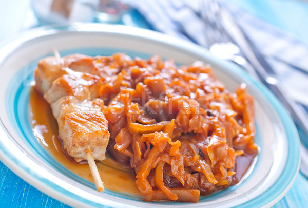 Kool vlees voedsel koken wortel eten Stockfoto © tycoon