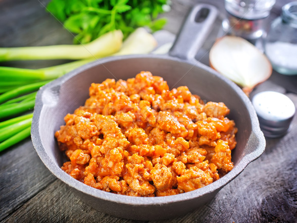 minced meat with tomato sauce Stock photo © tycoon