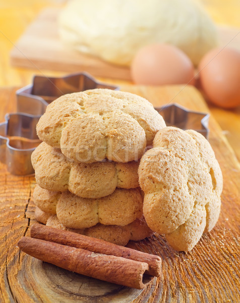 Fresh sweet cookies with cinnamon Stock photo © tycoon